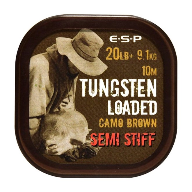 ESP - Tungsten Loaded Coated Braid Semi Stiff Camo Brown 20lb 10m