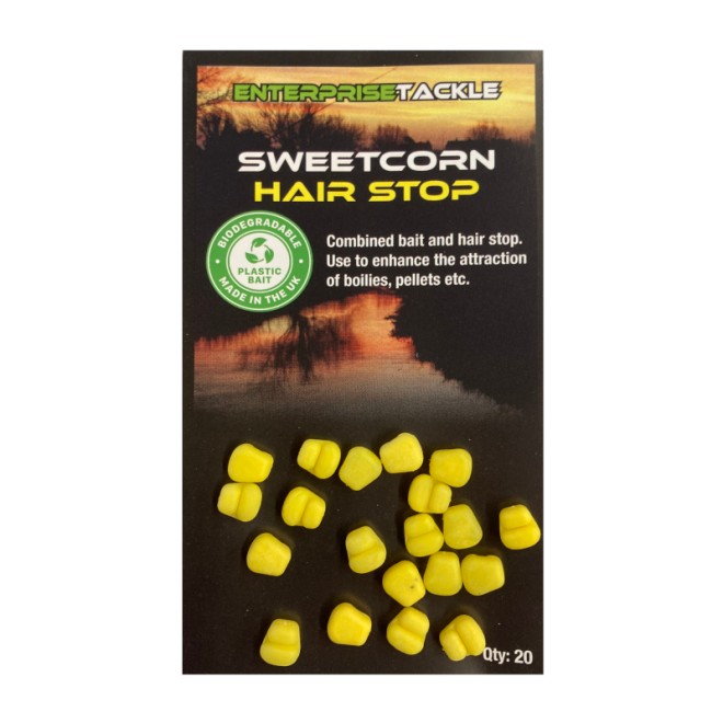 Enterprise Tackle - Sweetcorn Hair Stops Mini Yellow 20 Stück