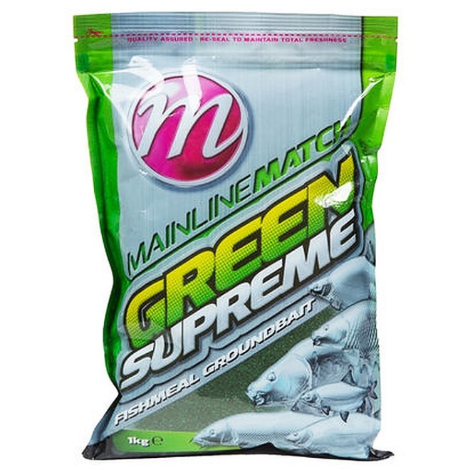 Mainline - Green Supreme Fishmeal Groundbait 1kg