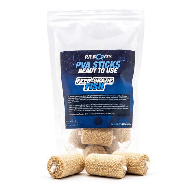 P.R. Baits - Feed Grade Fish PVA Sticks 12 Stück