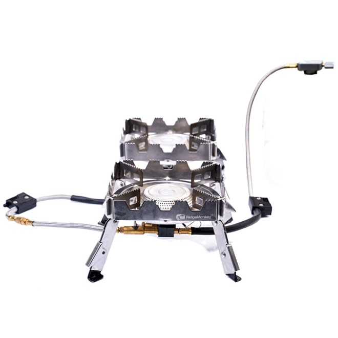 RidgeMonkey - Quad Connect Pro Full Kit Portable Dual Stove System