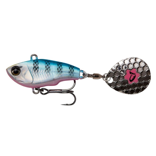 Savage Gear - Fat Tail Spin Sinking Blue Silver Pink 9g