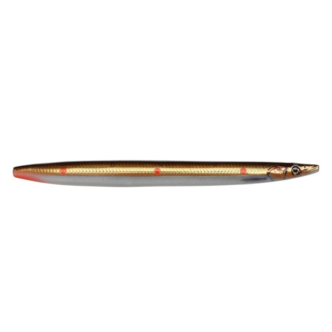 Savage Gear - 3D Line Thru Sandeel Brown Copper Red Dots 125mm 19g