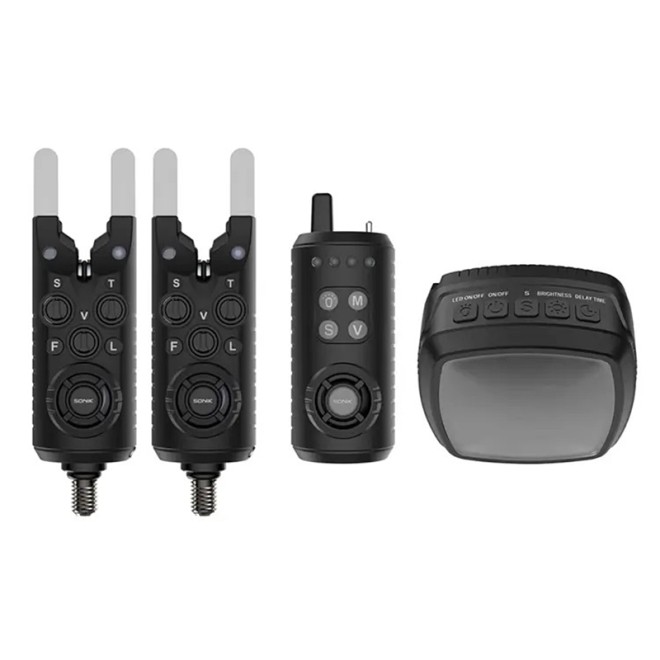 Sonik - GIZMO 2 Bite Alarm Set 2+1 & Bivvy Lamp