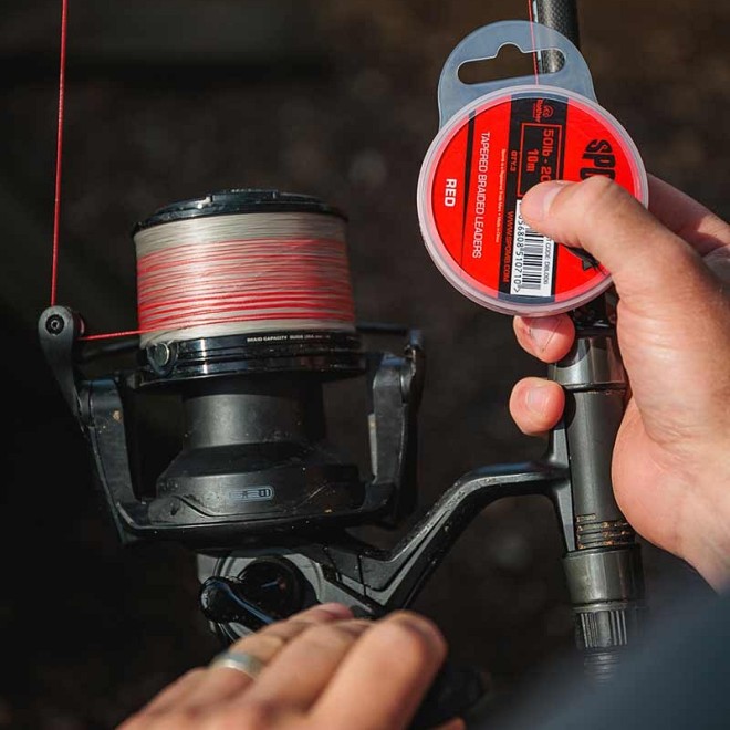 Spomb - Tapered Braided Leaders Red