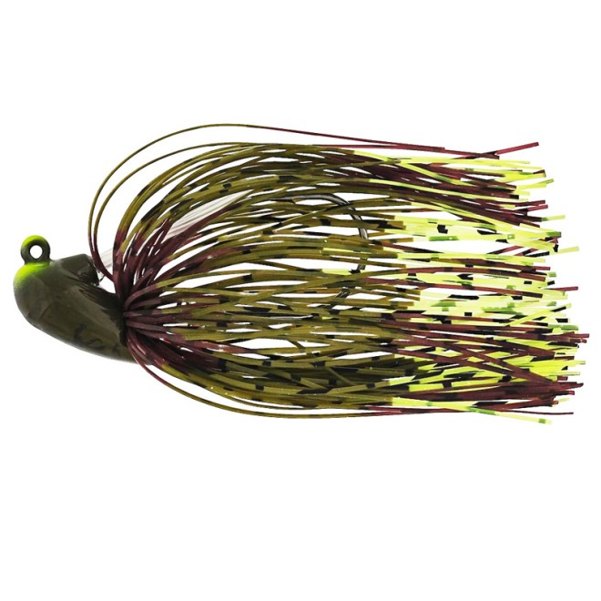 Westin - Slide-Up Rubber Jig Tungsten Gr.2/0 9g Green Pumpkin/Chartreuse