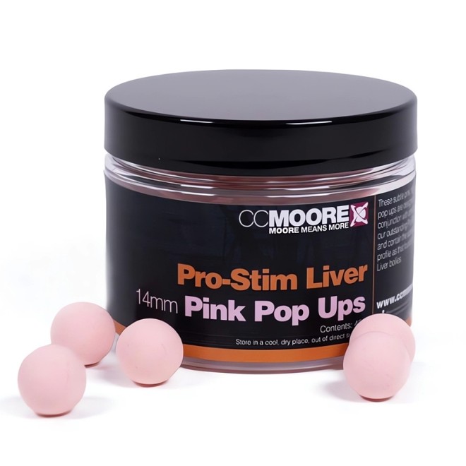 CCMoore - Pro-Stim Liver Pink Pop Ups 14mm