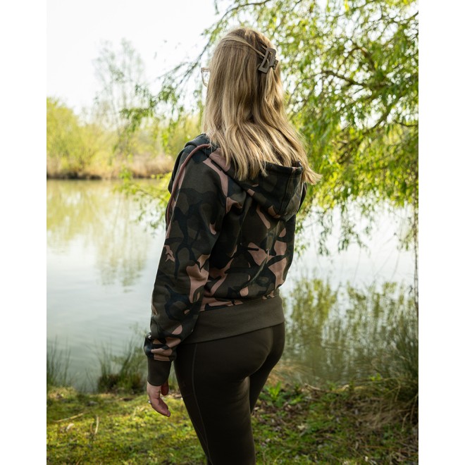 FOX WOMEN'S ZIPPED CAMO HOODY