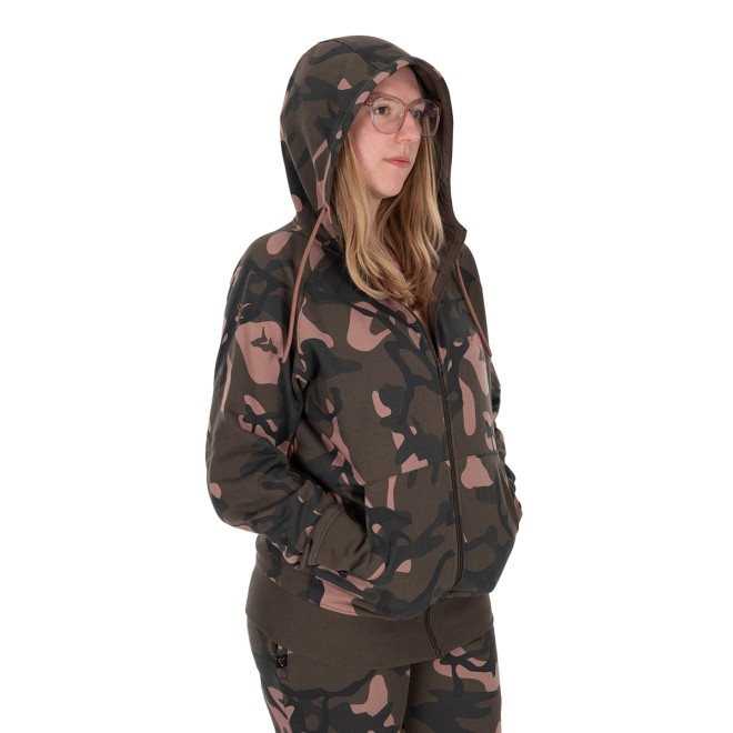 FOX WOMEN'S ZIPPED CAMO HOODY