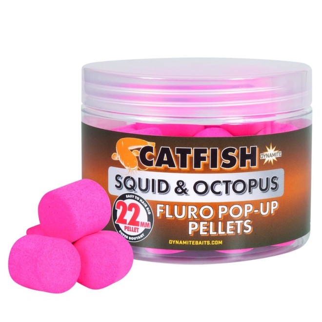 Dynamite Baits - Squid & Octopus Fluro Pink Pop Ups 22mm