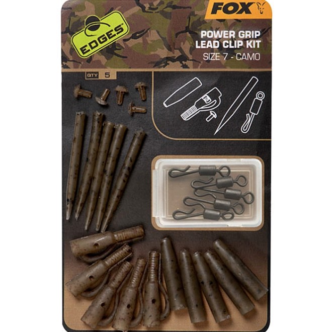 Fox - Edges Camo Power Grip Lead Clip Kit