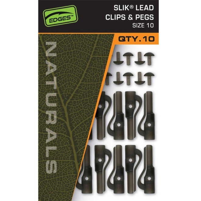 Fox - Edges Naturals Slik Lead Clip& Pegs Size 10