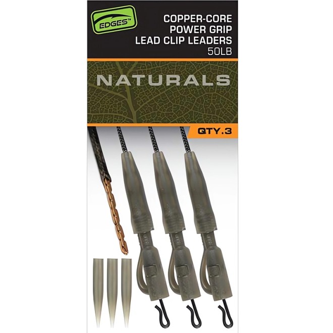 Fox - Edges Naturals Copper-Core Power Grip Lead Clip Leaders