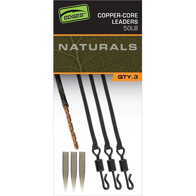 Fox - Edges Naturals Copper-Core Leaders