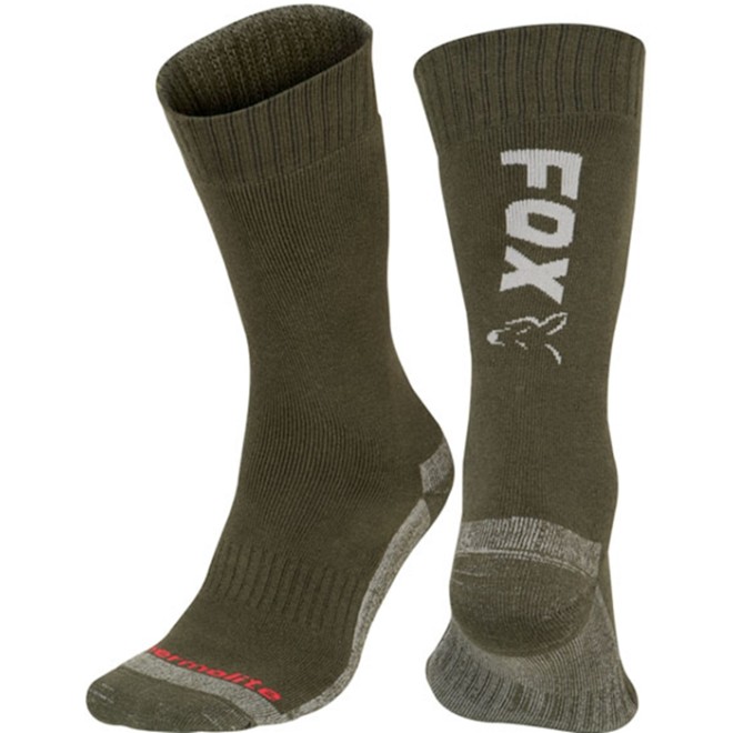 FOX - Green / Silver Thermolite Long Sock