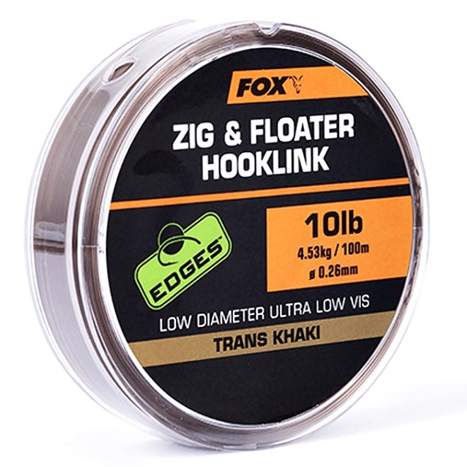 FOX - Edges Zig & Floater Hooklink Trans Khaki