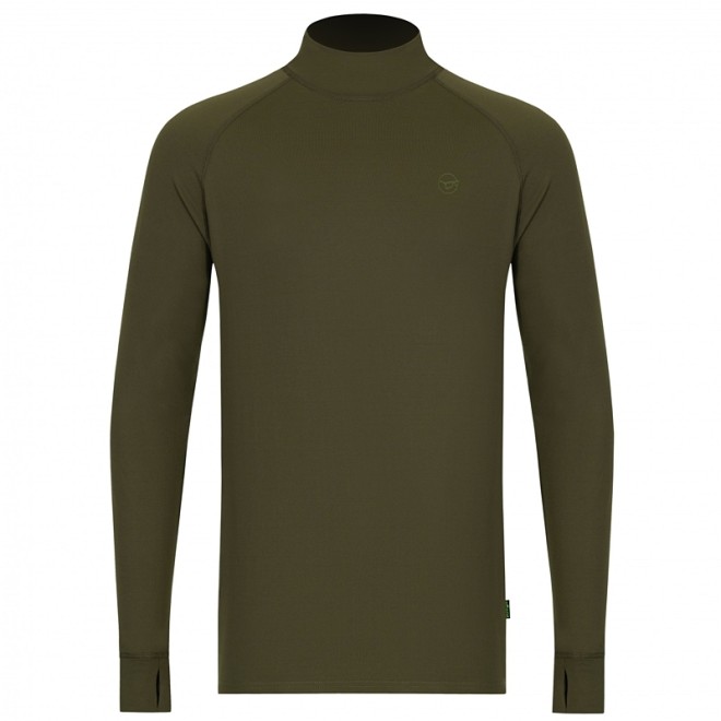 KORDA - Mock Neck Thermal LS Shirt Dark Olive