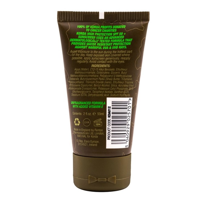 Korda - Sun Screen SPF50 50 ml unfragranced