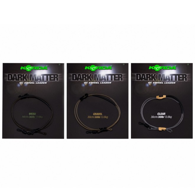 KORDA - Dark Matter Leader QC Swivel 30lb 30cm