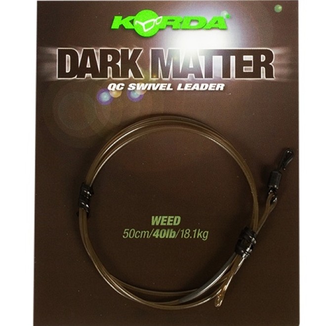 KORDA - Dark Matter Kamo Leader QC Swivel 40lb 50cm