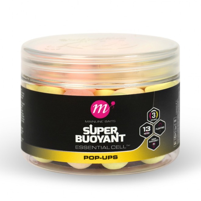 Mainline - Essential Cell Super Buoyant Pop Ups 13mm Pink,Yellow,White