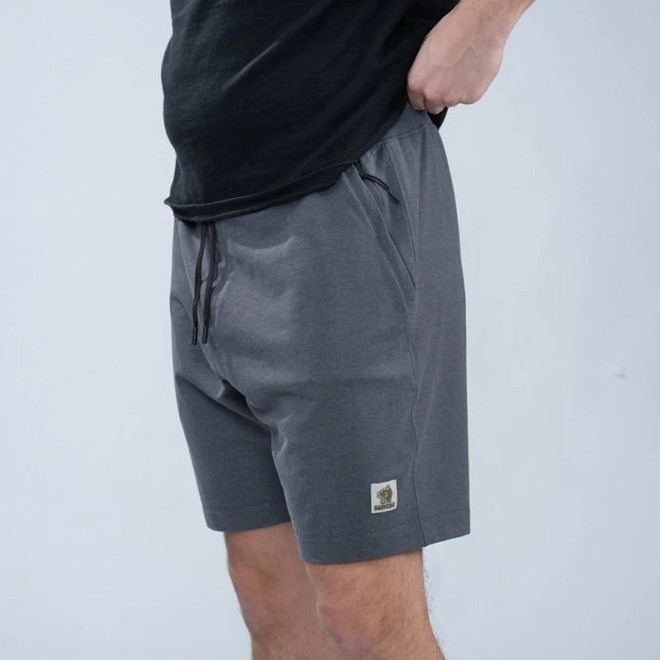 NASH - Make It Happen Badge Shorts Grey Marl