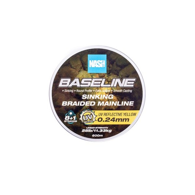 NASH - Baseline Sinking Braid UV Yellow 600m