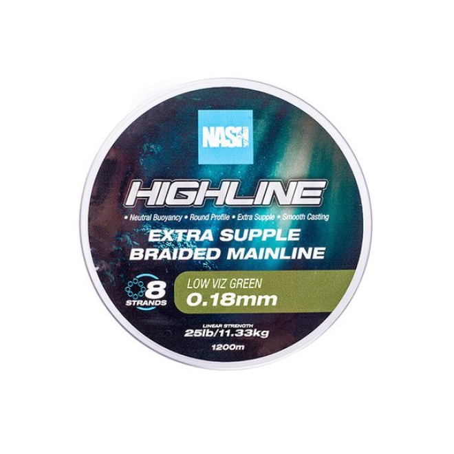 Nash - Highline Extra Supple Braid Green 1200m