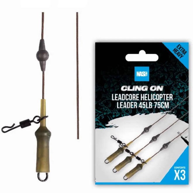Nash - Ready Tied Leadcore Helicopter Leader 75cm