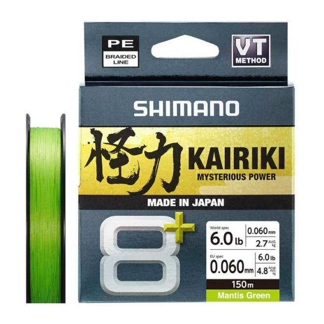 Shimano - Kairiki 8+ Mantis Green 0.06mm 150m