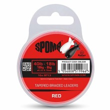 Spomb - Tapered Braided Leader 40lb-18lb Red
