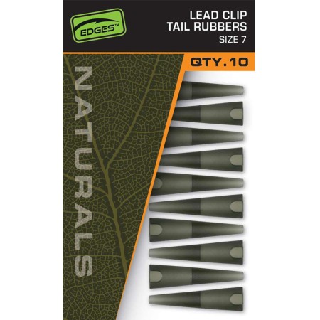Fox - Edges Naturals Lead Clips Tail Rubbers Size 7