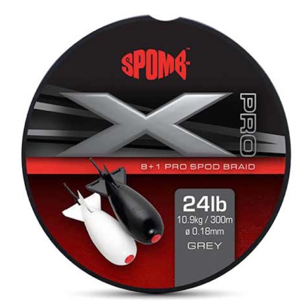 Fox - Spomb X Pro Braid Grey 8+1 0.18mm 24lbs 300m