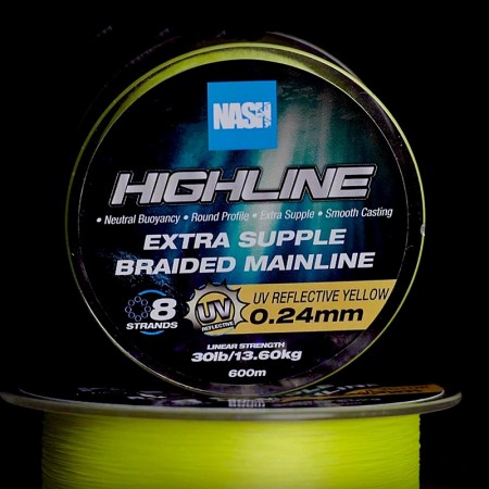 Nash - Highline Extra Supple Braid UV Yellow 1200m